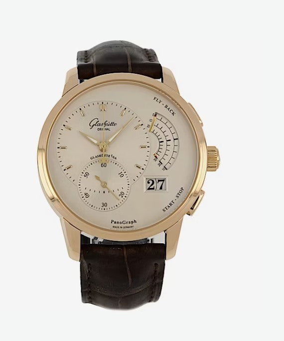Glashütte 16103251505 Panograph Manual 40 mm Rotgold, Handaufzug braun Alligator-Nubukleder 1-61-03-25-15-05