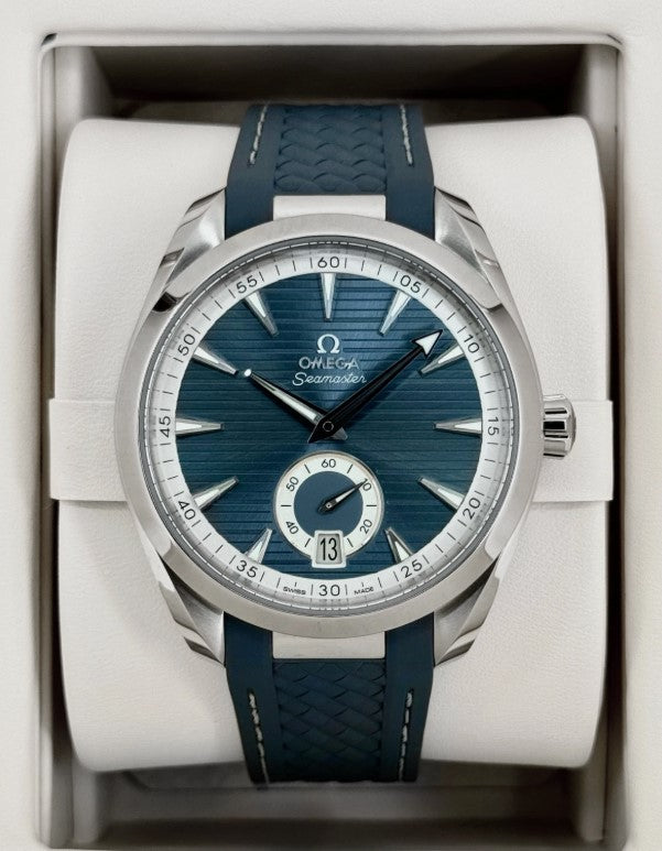 Omega Seamaster AQUA TERRA 150 M Small Seconds blau41 mm, Stahl mit Kautschukband 220.12.41.21.03.005 / 22012412103005