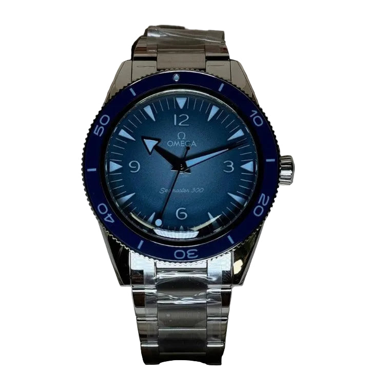 Omega Seamaster 300 blau 41 mm, Stahl mit Stahlarmband "Summer Blue" 23430412103002
