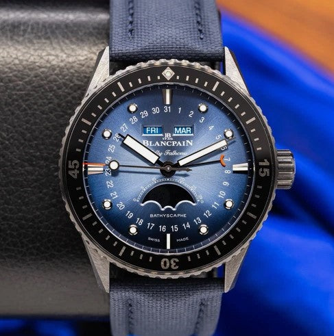 Blancpain Bathyscaphe Quantième Complet Phases de Lune 5054 0140 O52A blau Automatik 43.60 mm Keramik