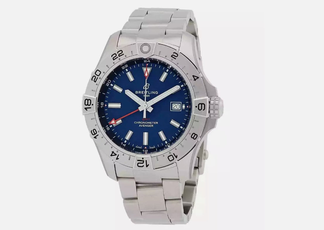 Breitling A32320101C1A1 Avenger Automatic GMT 44 Edelstahl, blau