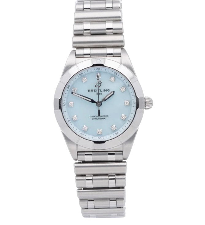 Breitling A72310101C1A1 Chronomat 28 Edelstahl SuperQuartz perlmutt