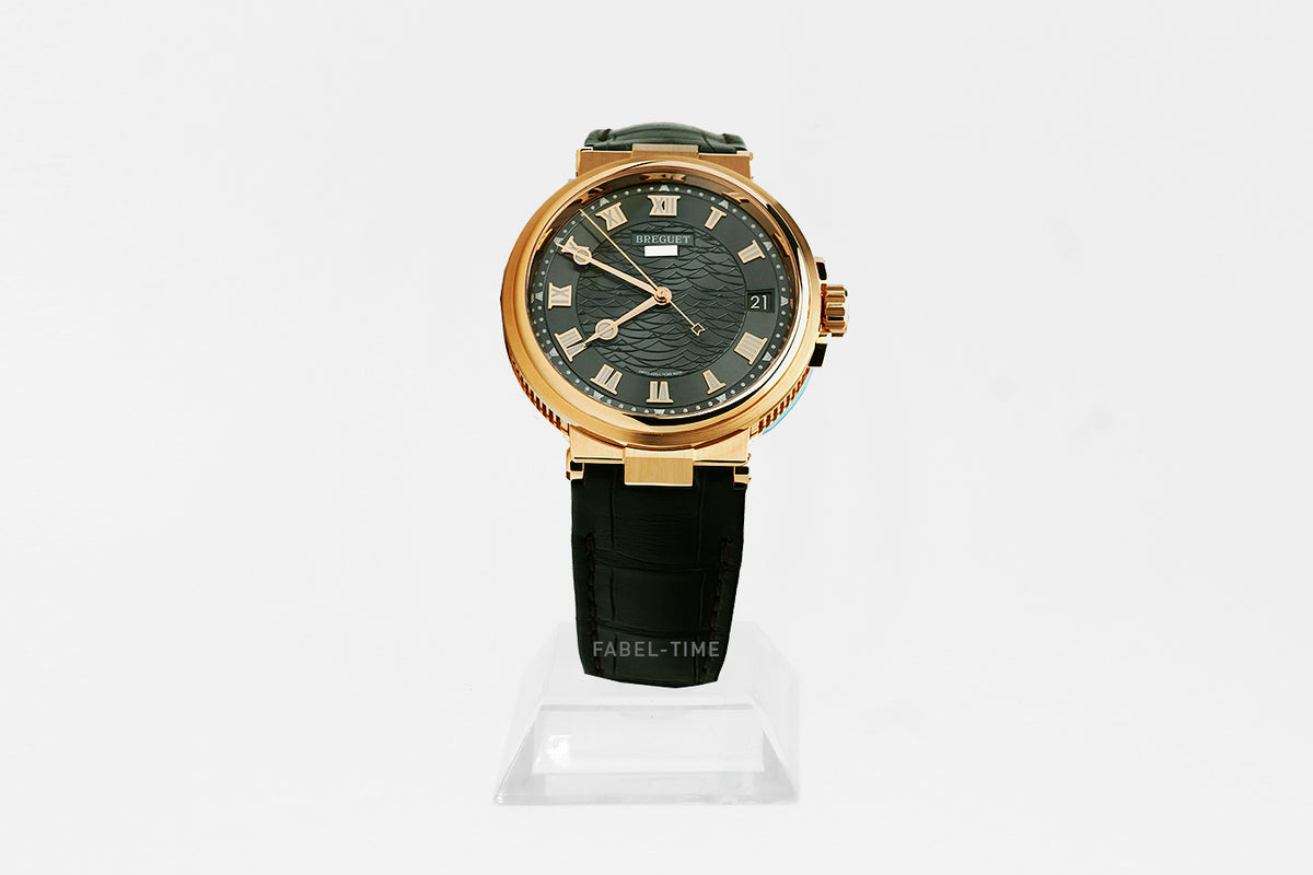 Breguet Marine date 5517 5517BR/G3/9ZU Automatik 40 mm 18K Roségold, mit Alligatorarband