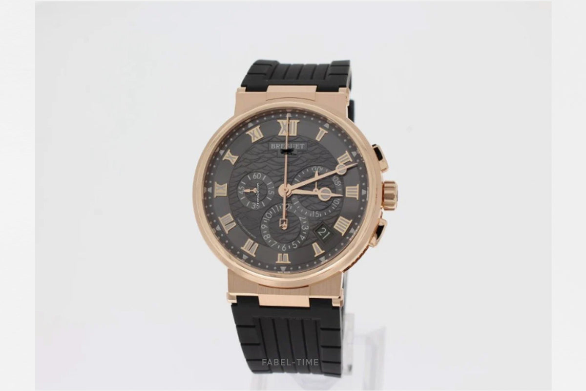 Breguet Marine Chronographe 5527 5527BR/G3/5WV Automatik 42.3 mm 18K Roségold, Kautschukarmband
