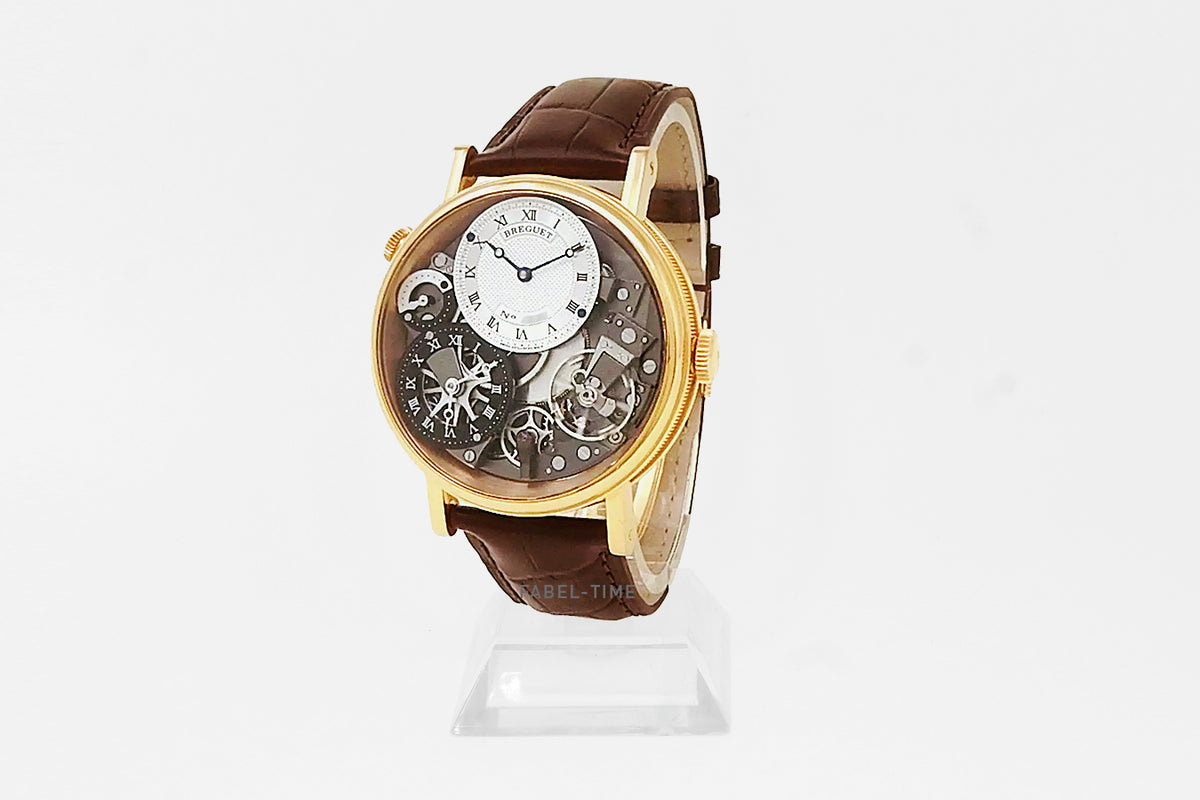 Breguet Tradition 7067BR/G1/9W6 GMT Roségold 40mm mit Saphirglasboden, Alligator Armband
