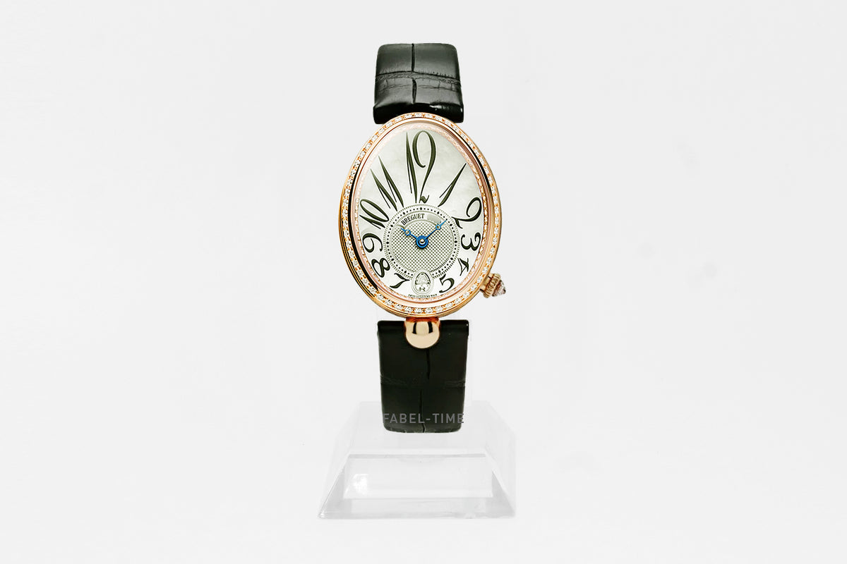 Breguet Reine de Naples 8918 8918BR/58/964 D00D 3L Automatik 28.5 mm 18K Roségold, 117 Diamanten, Damenuhr mit Alligatorarmband