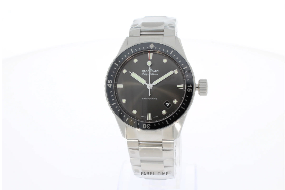 Blancpain FIFTY FATHOMS Bathyscaphe 5000-1110-71S Meteorgrau Automatik 43 mm Stahl