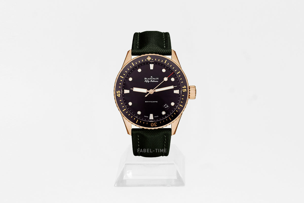 Blancpain Fifty Fathoms Bathyscaphe 5000-36S30-B52A schwarz 43mm Roségold Automatikuhr Datumsanzeige