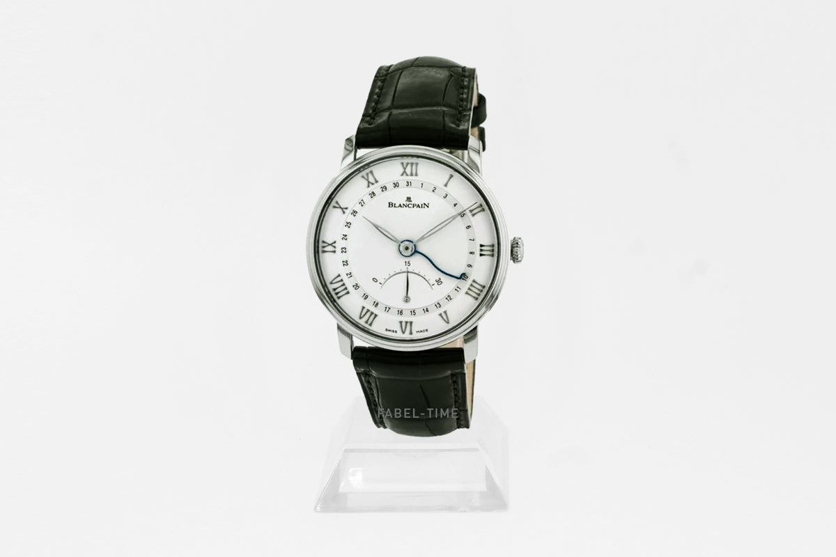 Blancpain Villeret 40mm 6653Q-1127-55B weiß Automatik 40 mm Keramik, Alligatorleder Armband