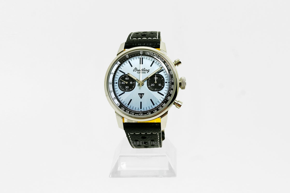 Breitling AB01764A1C1X1 Top Time B01 Triumph "Eisblau" 41 Edelstahl, schwarzes KalbslederArmband