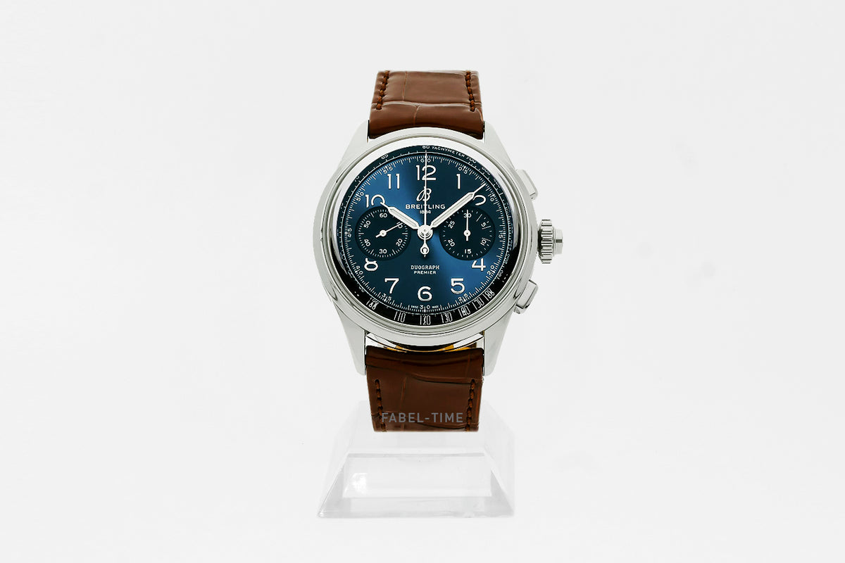 Breitling AB1510171C1P1 PREMIER B15 DUOGRAPH 42 Edelstahl, blau