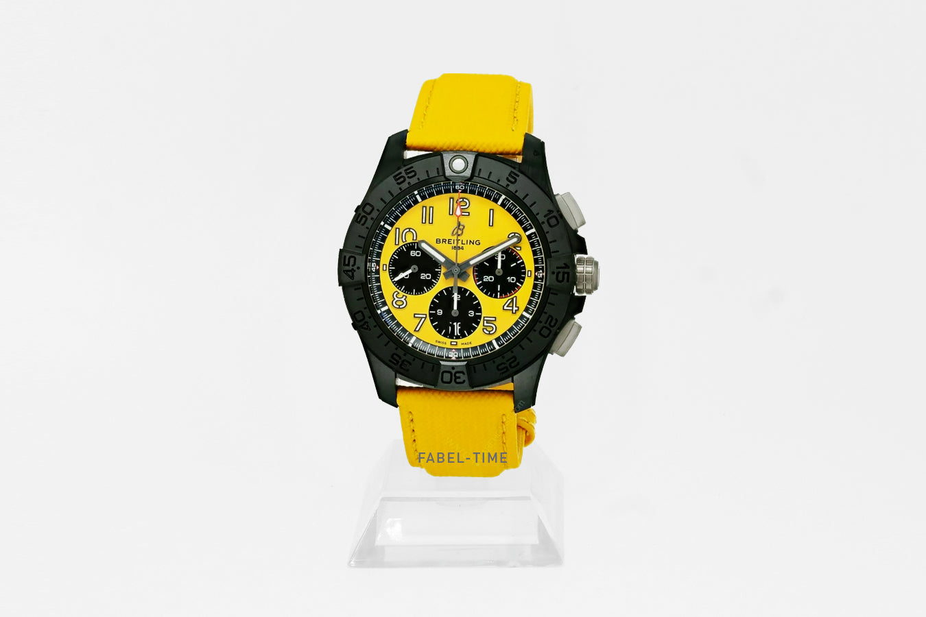 Breitling SB0147101I1X1 AVENGER B01 CHRONOGRAPH 44 NIGHT MISSION, Keramik gelb Kalbsleder