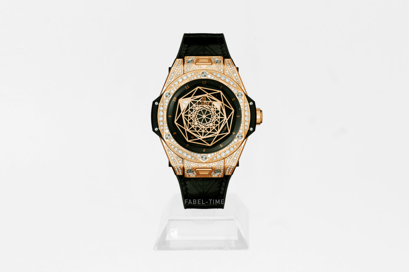 Hublot big bang sang bleu king gold on sale pave