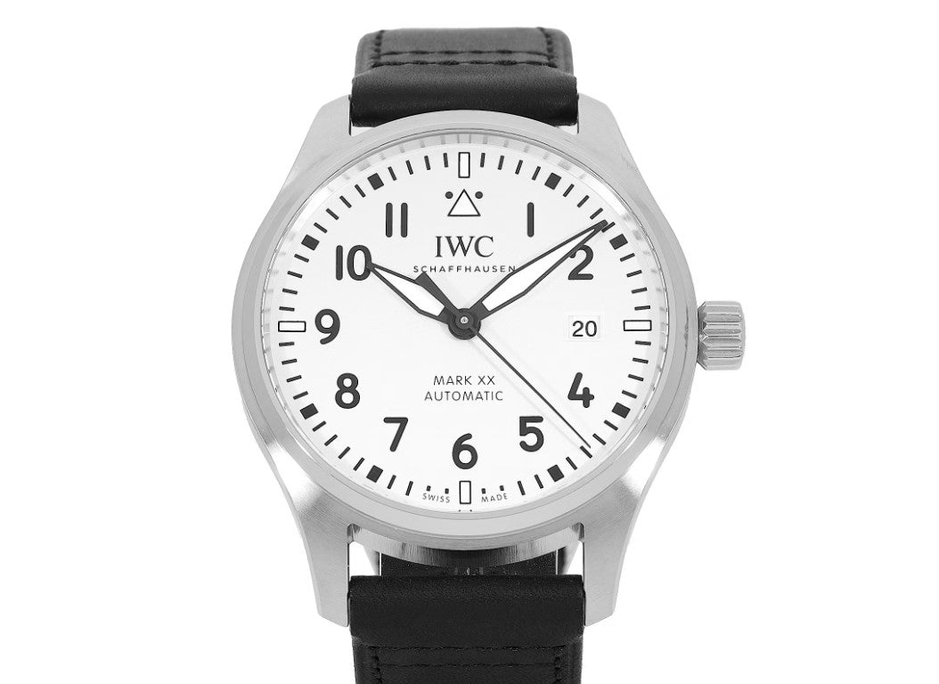 IWC Pilot's Watch Mark Xx Automatic 40 mm steel IW328207 silver with black calfskin strap EasX-CHANGE replacement system