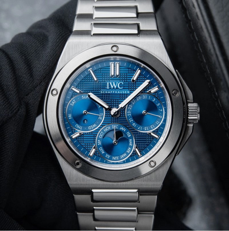 IWC Ingenieur Perpetual Calendar 41.6 mm Automatic Steel bracelet blue IW344903