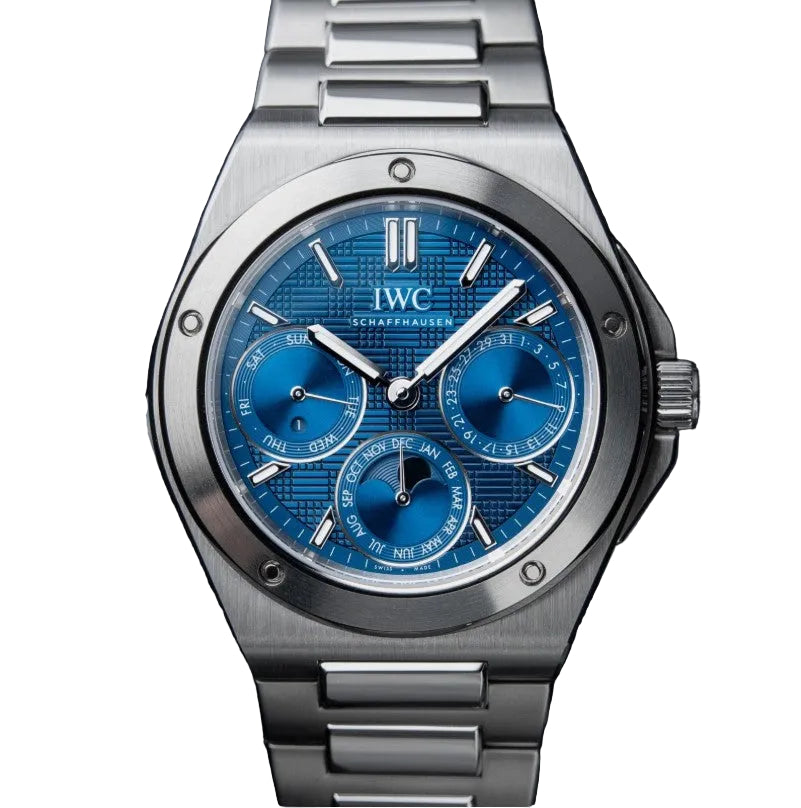 IWC Ingenieur Perpetual Calendar 41.6 mm Automatic Steel bracelet blue IW344903