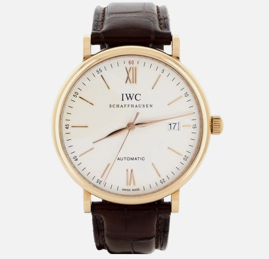 IWC Portofino Automatic IW356504 Automatic 40 mm 18 ct red gold, dunkelbraunes Alligatorlederarmband