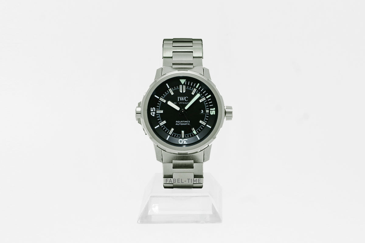 IWC Aquatimer Automatic, 42 mm steel IW328803 black with steel bracelet with quick-change system
