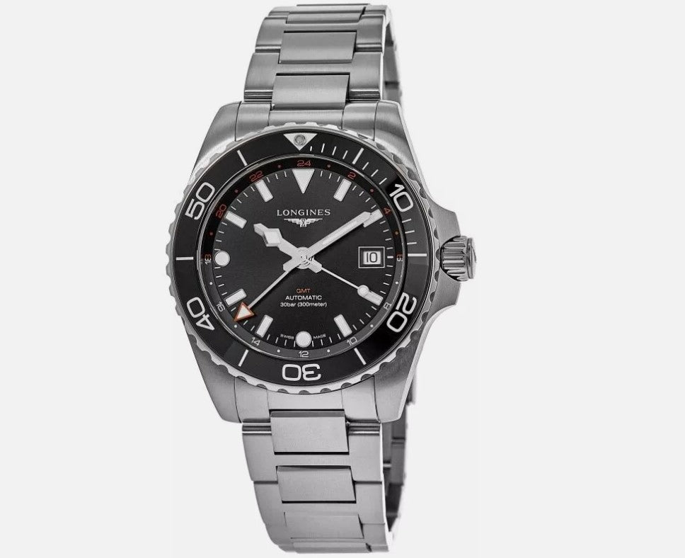 Longines HYDROCONQUEST GMT, L38904566, Automatik Uhr, Ø 43.00 mm, Edelstahl und Keramik Lünette