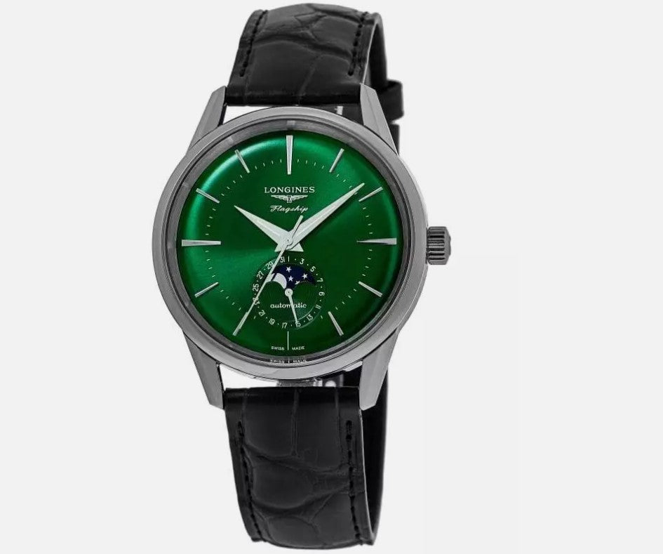 Longines FLAGSHIP HERITAGE MOONPHASE, L48154022, Automatik Uhr, Ø 38.50 mm, Edelstahl.