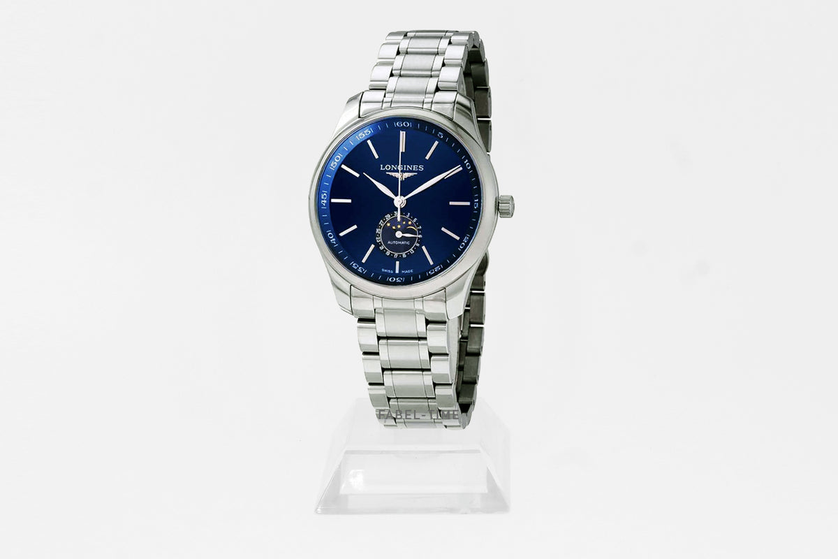 LONGINES MASTER COLLECTION MOONPHASE L29194926 Automatik, 42 mm Edelstahl, Blau mit "Sonnenstrahl" Dekor L2.919.4.92.6