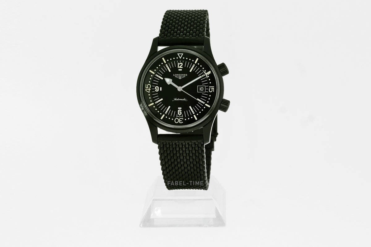 LONGINES LEGEND DIVER L37742509 Automatik 42 mm Schwarze PVD-Beschichtung L3.774.2.50.9