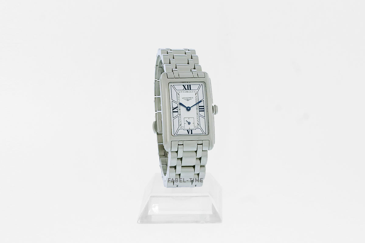 LONGINES DOLCEVITA L55124756 Edelstahl 23x37mm Quarz weiß Zeiger aus gebläutem Stahl L5.512.4.75.6