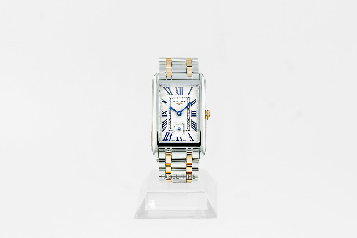 LONGINES DOLCEVITA L55125717 Quarz, 23.30 X 37.00 mm Edelstahl mit Krone aus 18-karätigem Roségold, silber L5.512.5.71.7