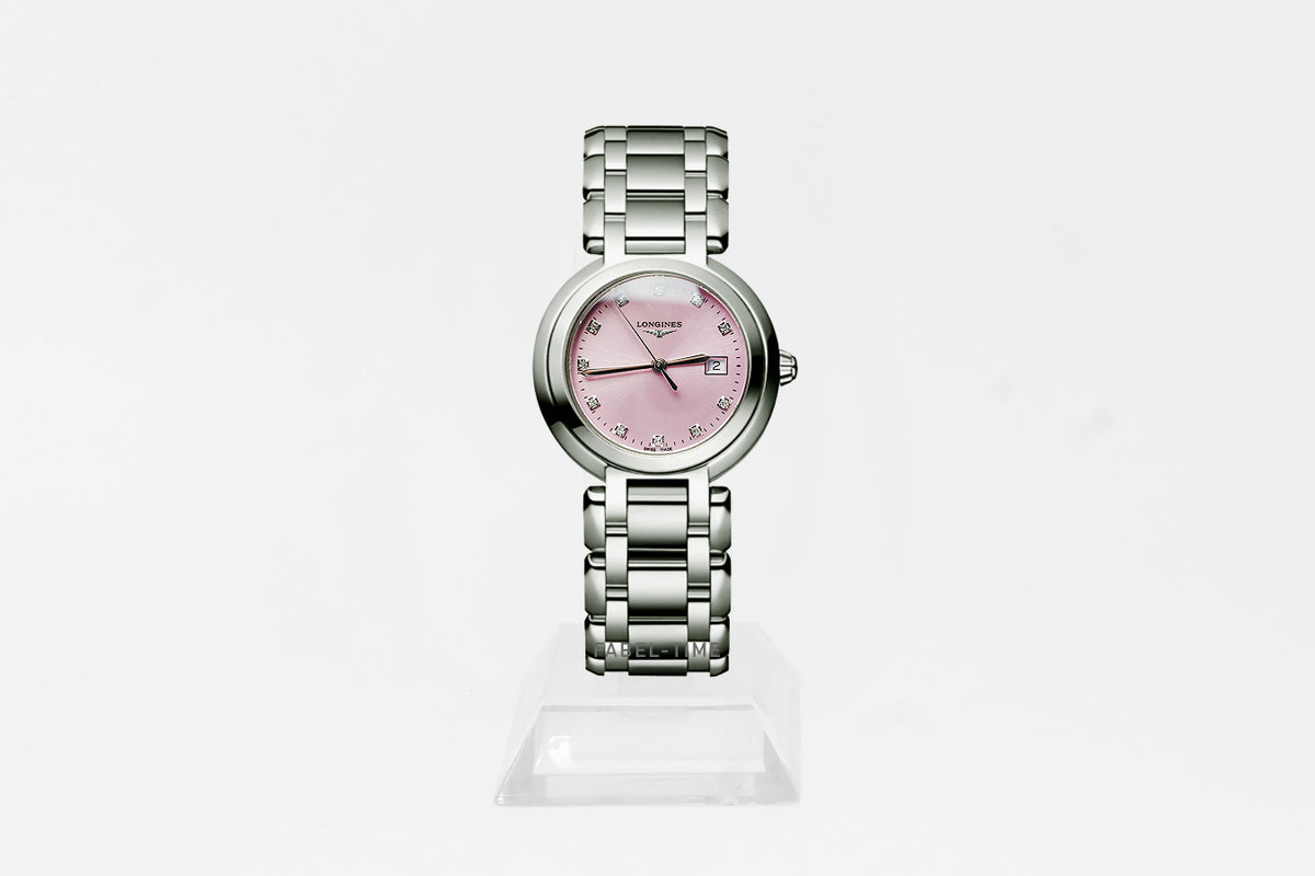 LONGINES PRIMALUNA L81224996 Edelstahl 30mm Pink mit Sonnenschliff L8.122.4.99.6