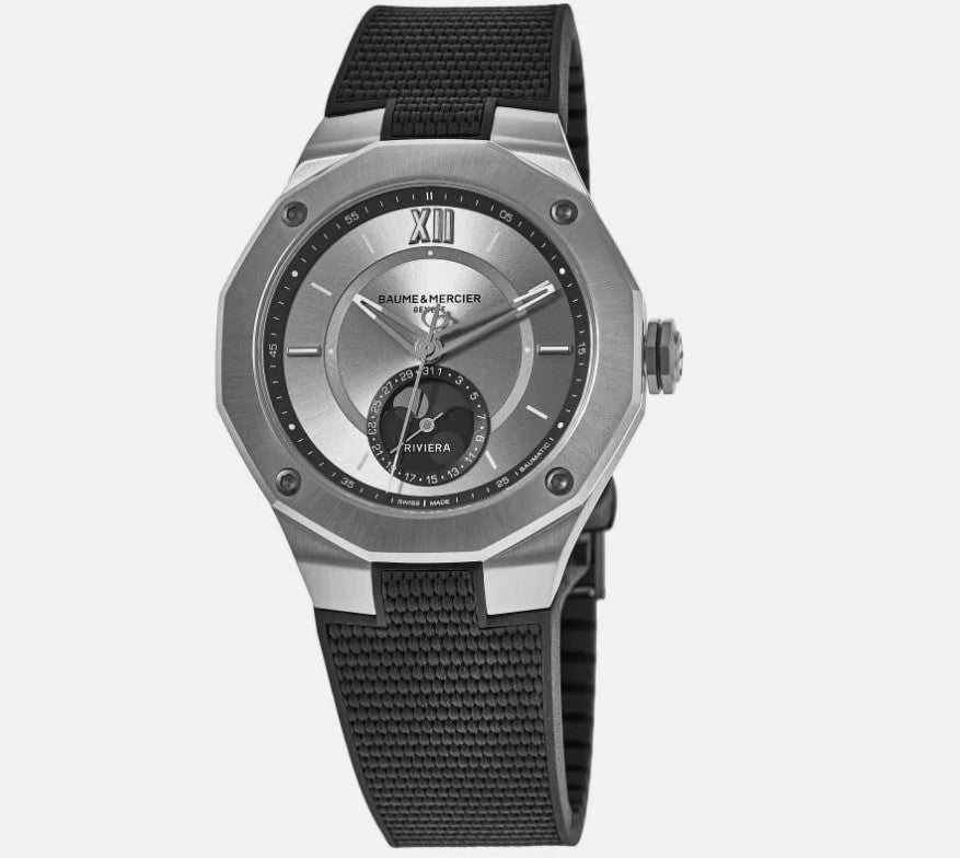 Baume & Mercier Riviera 10681 Automatikuhr mit Wochentag und Mondphase 43mm
