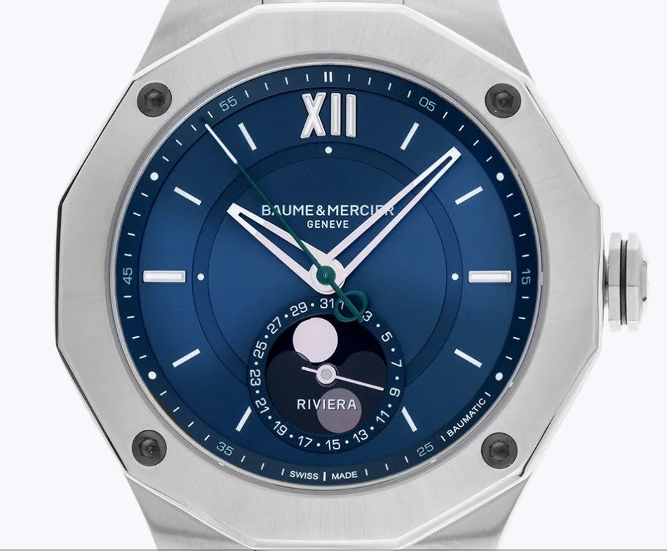 Baume & Mercier Riviera 10682 Automatikuhr mit Wochentag und Mondphase - 43mm MOA10682