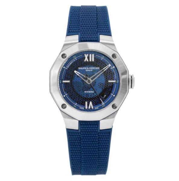 Baume & Mercier Riviera 10701 Automatikuhr, Datumsanzeige 42 mm blau, MOA10701