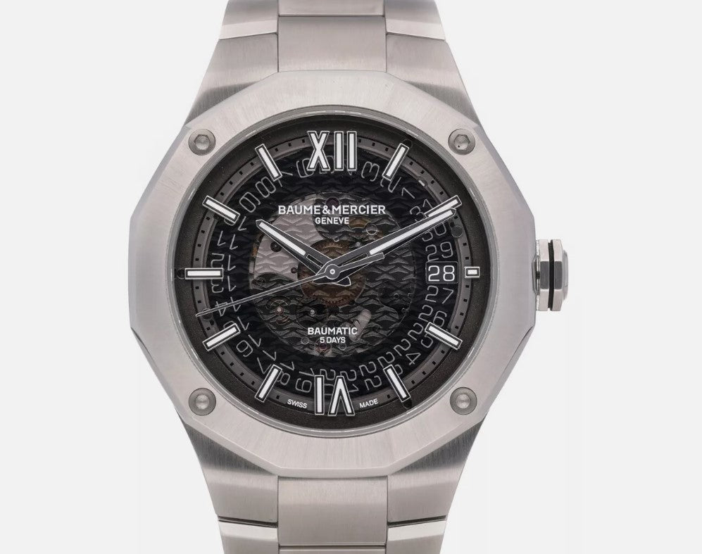 Baume & Mercier Riviera 10702 Automatikuhr, Datumsanzeige – 42 mm grau, MOA10702