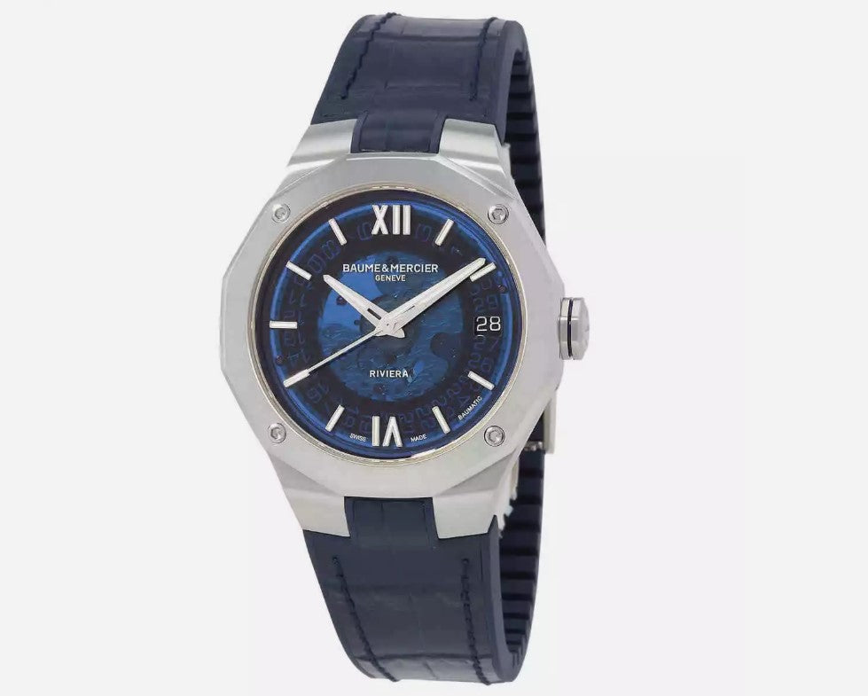 Baume & Mercier Riviera 10714 Automatikuhr, Datumsanzeige 39 mm blau, MOA10714
