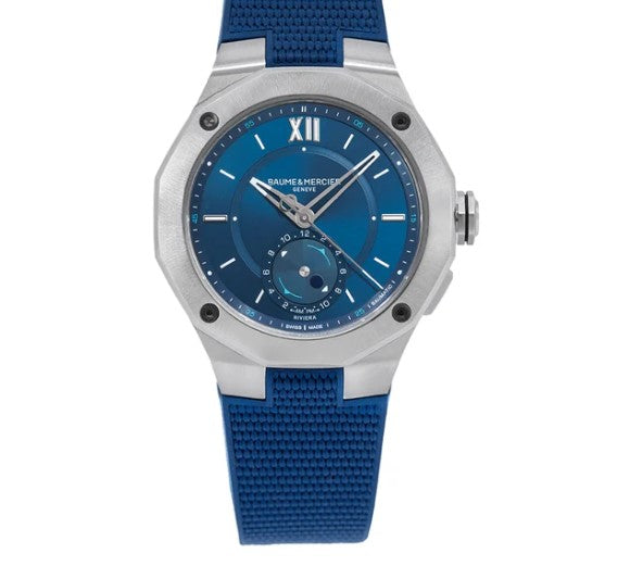 Baume & Mercier Riviera 10761 Automatikuhr, 43 mm Stahl Zwölfeckig, blau limitiert 500 Exemplare, MOA10761