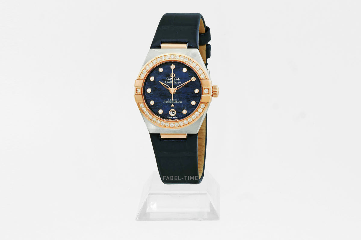 Omega Constellation 29 mm, Stahl ‑ Sedna™‑Gold mit Lederarmband 13128292099003
