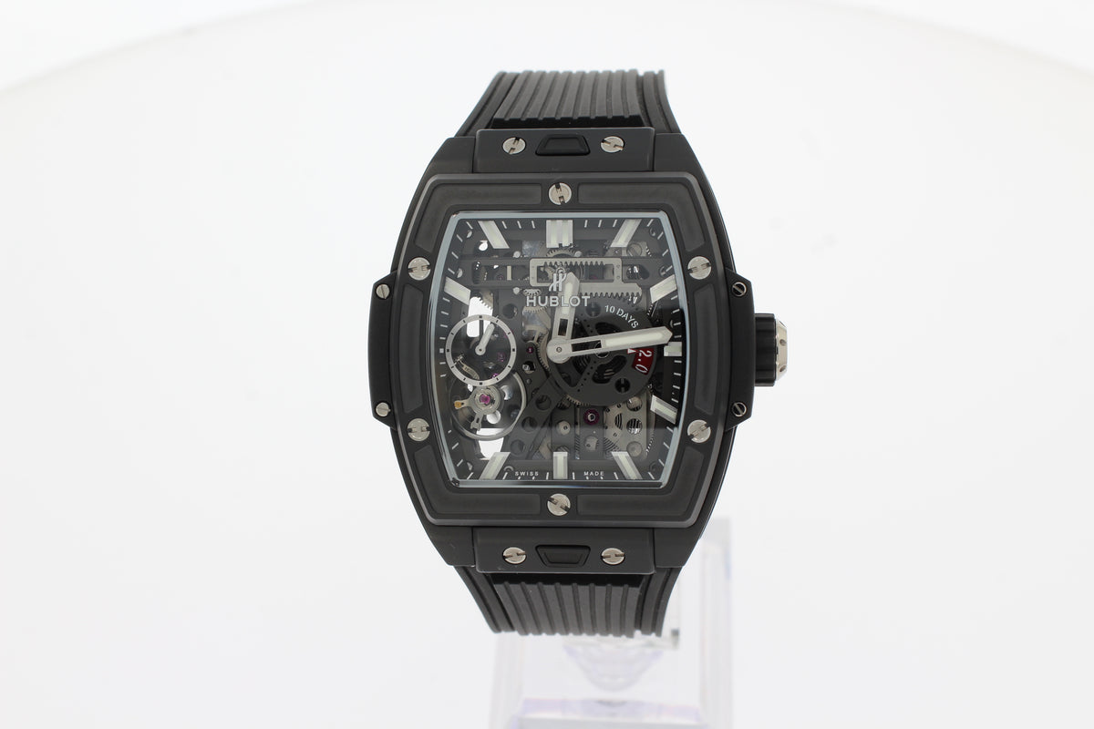Hublot SPIRIT OF BIG BANG MECA-10 BLACK MAGIC 45mm 614.CI.1170.RX Ceramic Hand-Wound Men's Watch Black Rubber