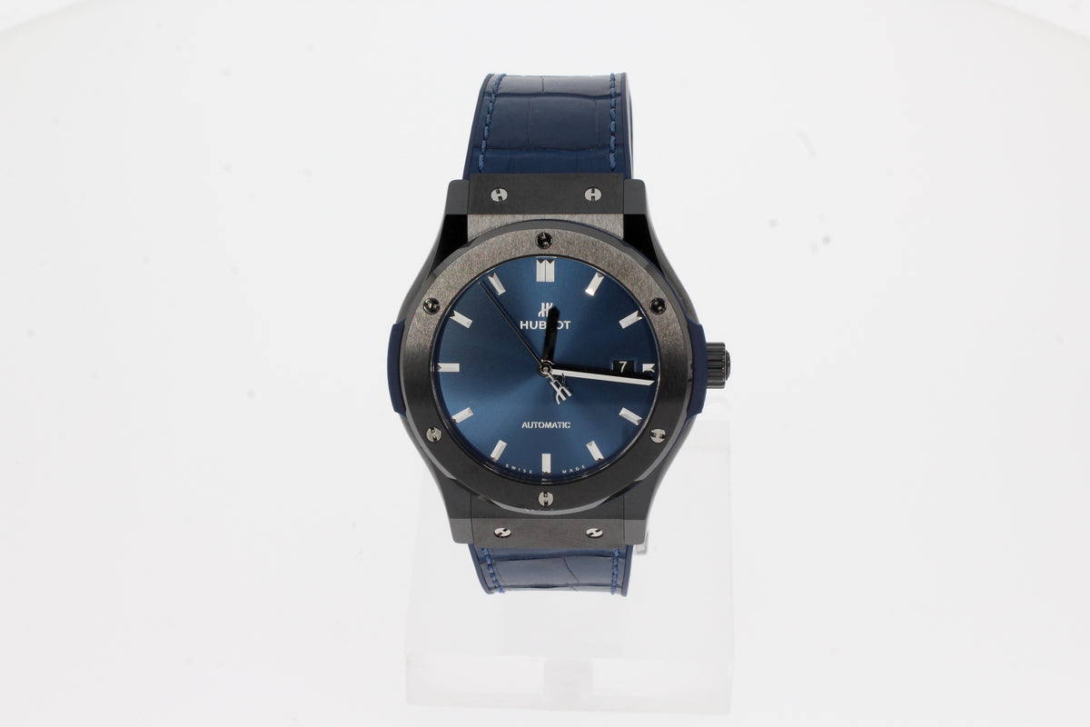 Hublot Classic Fusion Ceramic Blue 42mm 542.CM.7170.LR Automatic Men's Watch Blue nv.