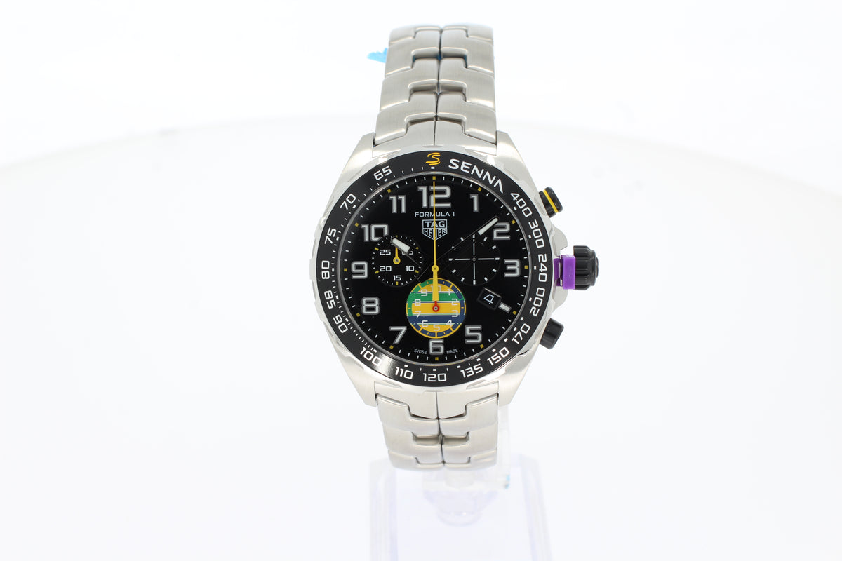 TAG Heuer Formula 1 Chronograph x Senna Quarz, 43 mm, Edelstahl CAZ101AX.BA0637