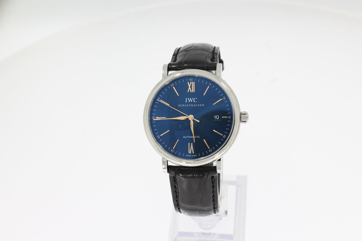 IWC Portofino Automatic IW356523 Edelstahl Gehäuse, Automatikaufzug, 40mm, Alligatorlederarmband