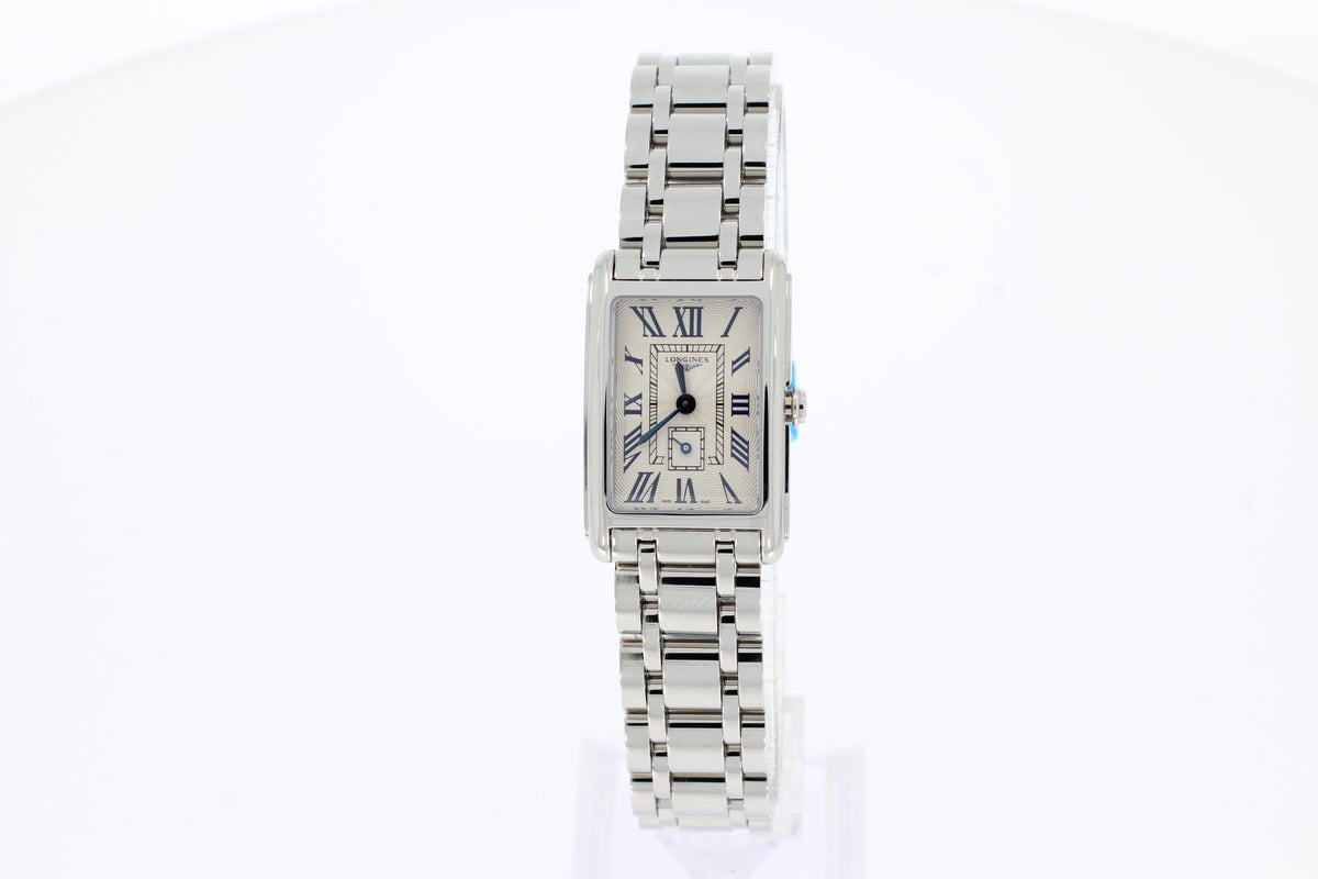 LONGINES DOLCEVITA L52554716 Quarz Edelstahl 20.80 X 32.00 mm, Silber mit "Flinker"-Dekor L5.255.4.71.6