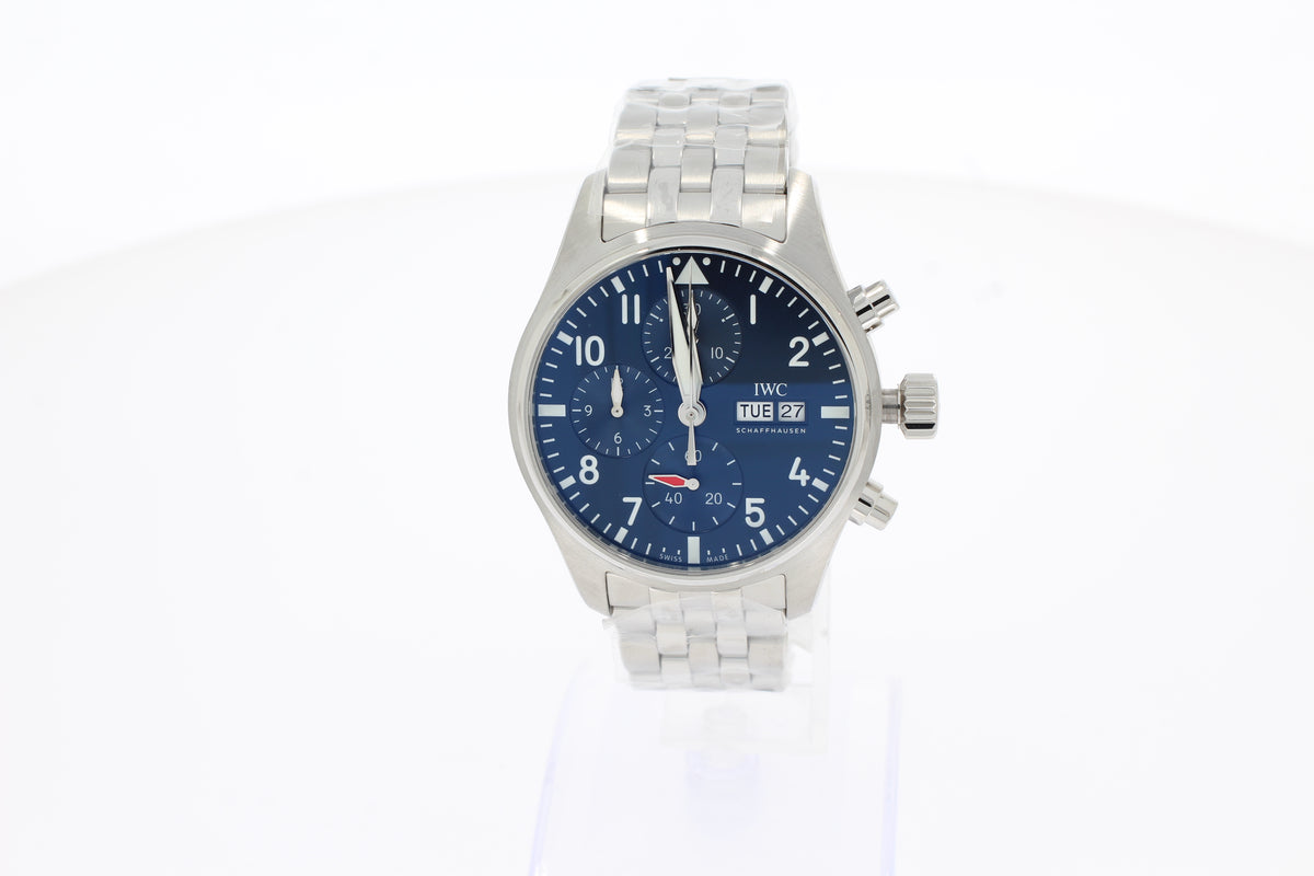 IWC Pilot's Watch Chronograph IW388102 blau 41mm Edelstahl Gehäuse/Armband EasX-CHANGE® replacement system