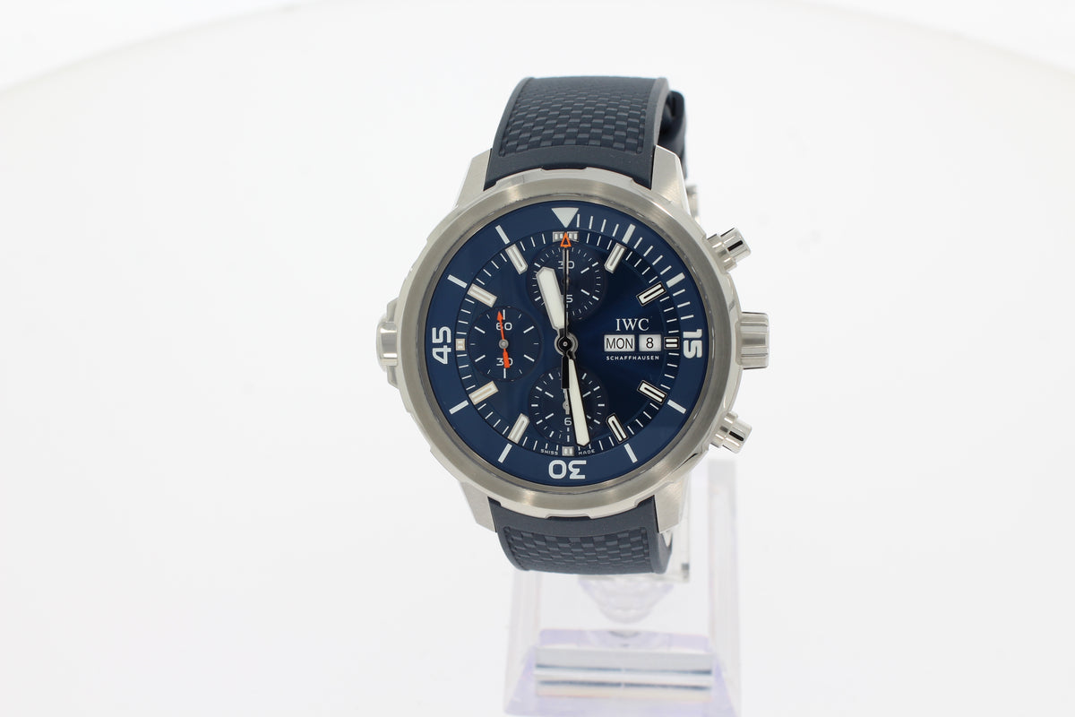 IWC Aquatimer Chronograph Automatic IW376806 Stahl 44 mm, blau Kautschuk Armband mit quick-change System