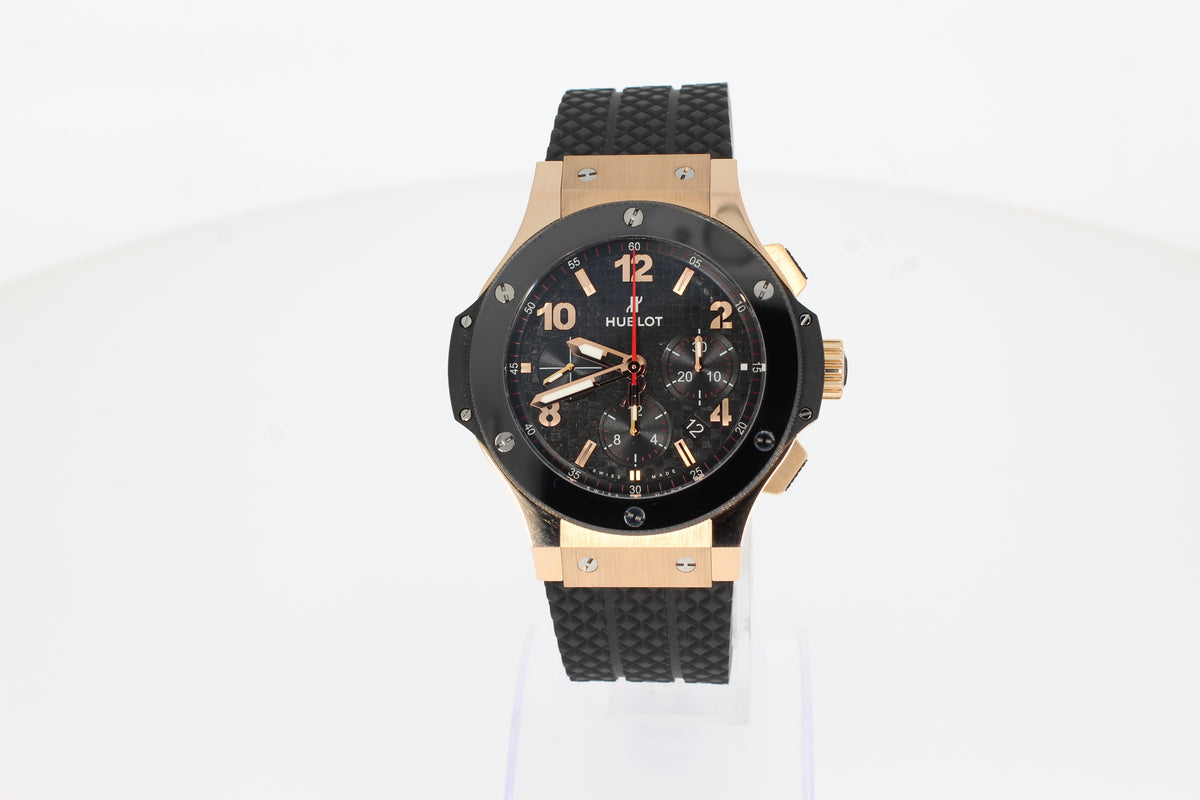 Hublot BIG BANG ORIGINAL GOLD CERAMIC 44mm 301.PB.131.RX Men's Watch Gold Black Rubber