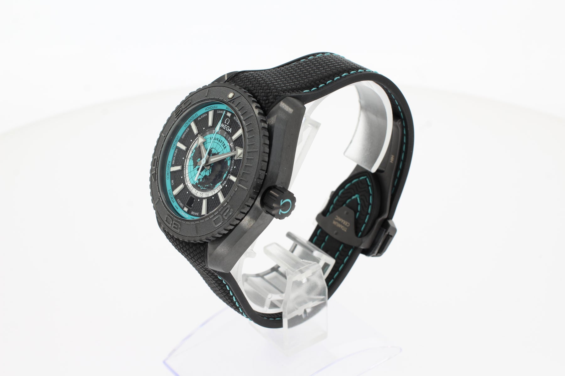 Omega Seamaster Planet Ocean 600M 45,5 mm, Schwarze Keramik mit Kautschukband 215.92.46.22.01.006