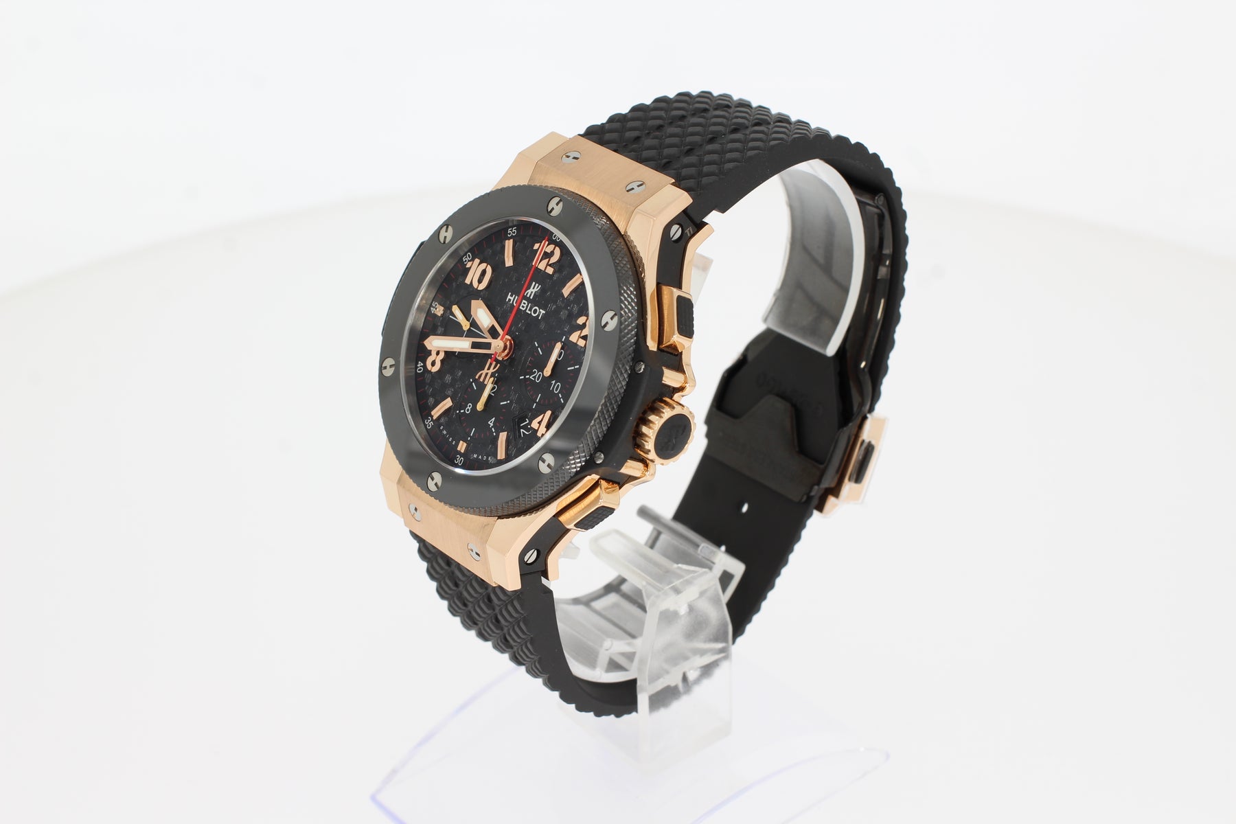 Hublot BIG BANG ORIGINAL GOLD CERAMIC 44mm 301.PB.131.RX Men's Watch Gold Black Rubber