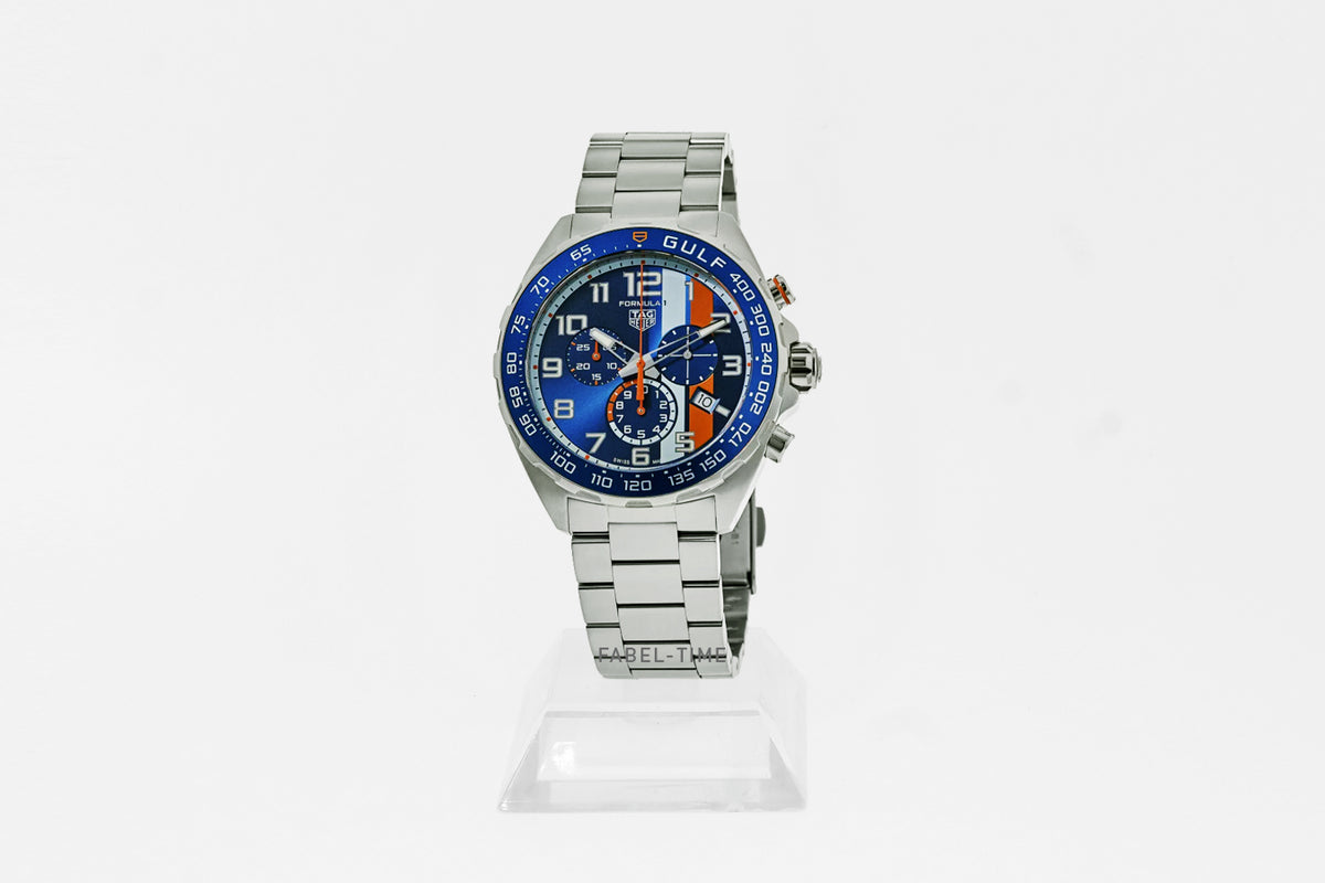 TAG Heuer Formula 1 CHRONOGRAPH X GULF "Special Edition" Quarz, 43 mm, Edelstahl CAZ101AT.BA0842