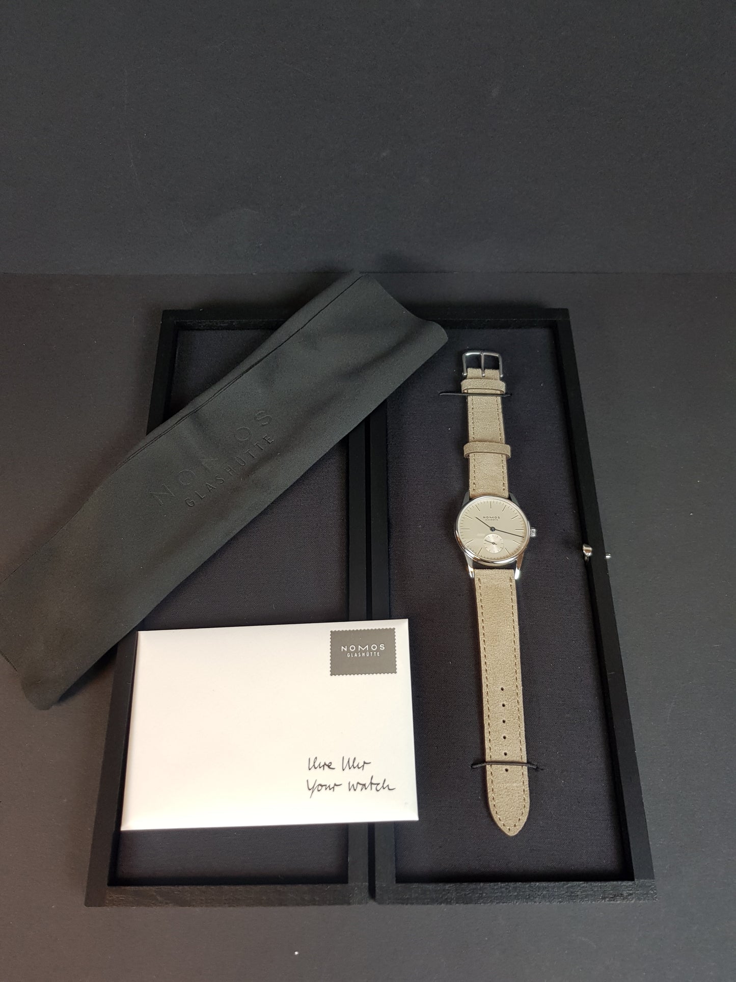 NOMOS 321 Tangente 33 weiß mit Stahlboden