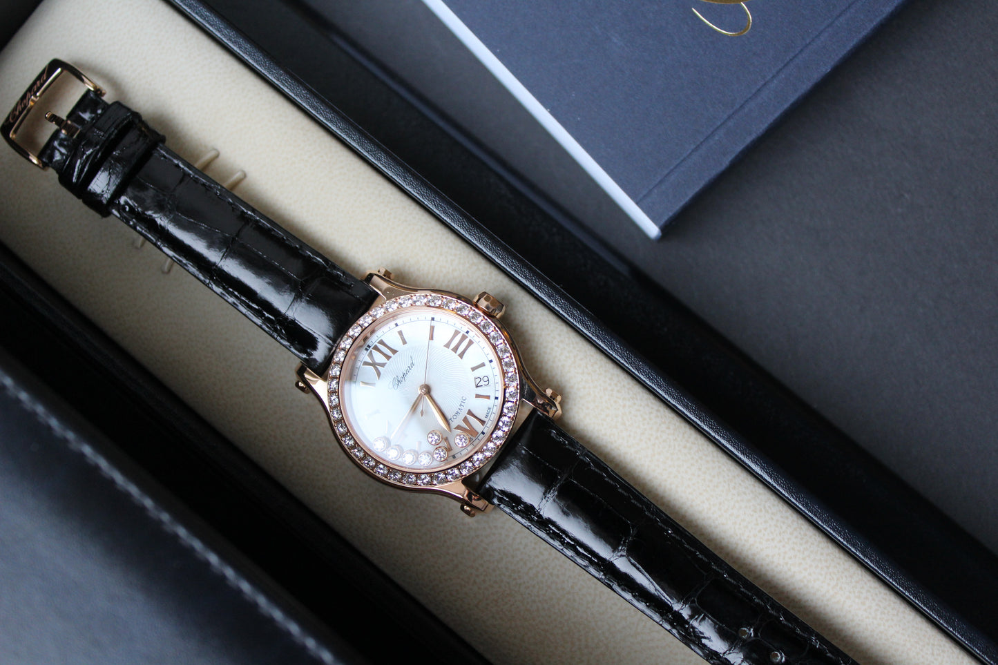 Chopard Happy Sport Rose Gold-Diamond Watch 274808-5006 36mm, Automatik, Ethisches Roségold, Diamanten