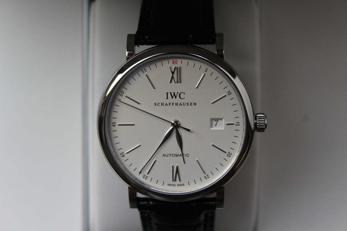 IWC Portofino Automatic IW356501 Herren Uhr 40mm Edelstahl Gehäuse, Automatikaufzug, Schwarze